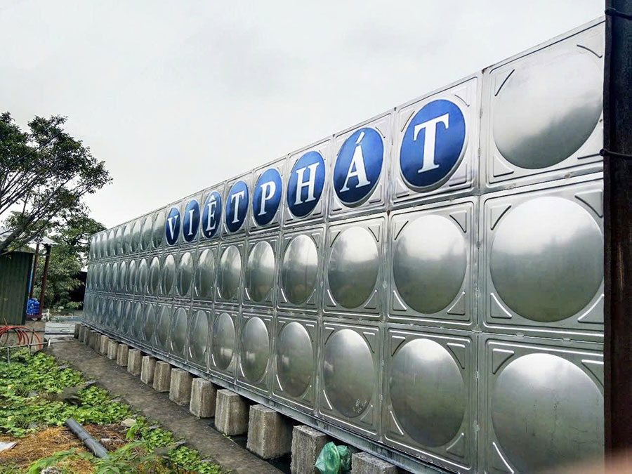 Bể inox lắp ghép Việt Phát 60.000L